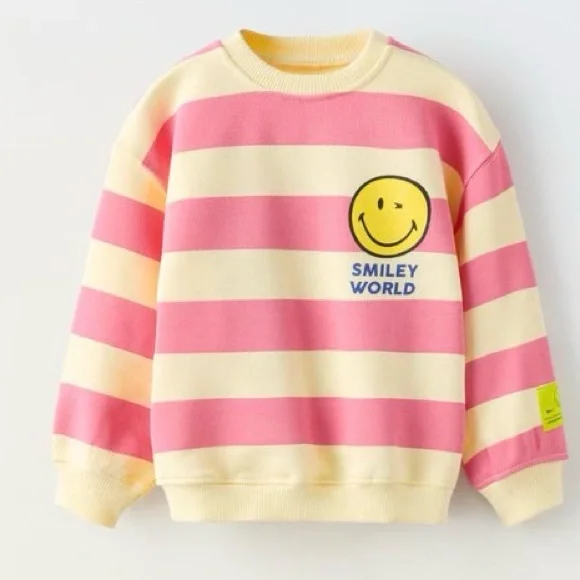 Zara Smiley World Happy Collection Sweatshirt - Picture 1 of 10